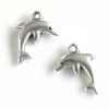 Bedel Dolfijn 14x18mm antiek zilver