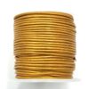DQ Leer rond 1 mm Goud metalic