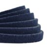 DQ leer suède plat 5mm Dark blue (per losse meter)