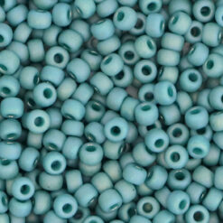 Miyuki rocailles 8/0 Opaque glazed frosted rainbow peacock blue 8-4702