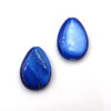 Schelp kralen druppel blauw (18x13mm)