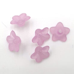 Acryl kraal bloem Roze 7x10mm