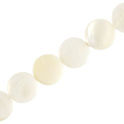 Schelp kralen rond wit 8mm