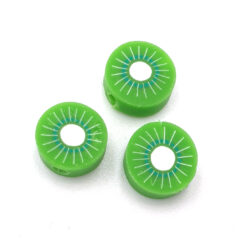 Polymeer kralen Kiwi (±10mm)