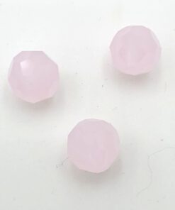 Facet glaskralen rond 10mm opaal licht roze