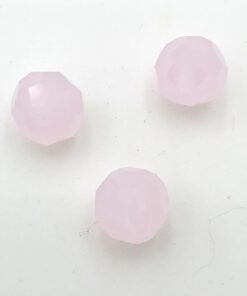 Facet glaskralen rond 10mm opaal licht roze