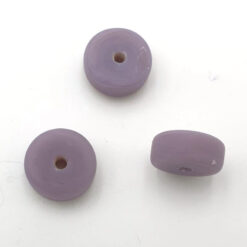 Glaskralen disc Lila grijs 10x3mm