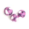 Fimo klei kralen wit met roze geruit 10mm