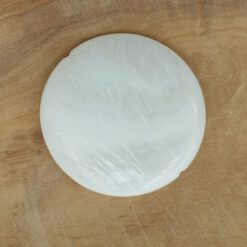 Schelp kralen disc wit 30mm