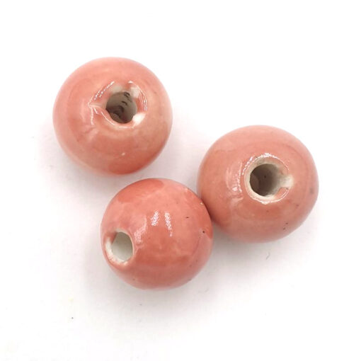 Keramiek kralen Vintage roze 12mm