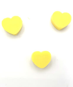 Polymeer kralen hartje 10mm geel