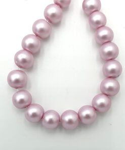 DQ Glasparels 8mm licht vintage roze mat