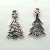 Metalen bedel kerstboom 14x23mm