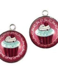 Metalen cupcake roze