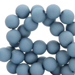 6 mm acryl kralen Cendre blue