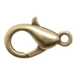 Karabijn slot 16x9mm antiek brons
