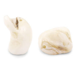Schelp kralen nugget Off white