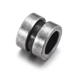 Roestvrij stalen (RVS) kraal antiek zilver 10x8mm