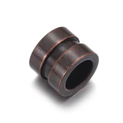 Roestvrij stalen (RVS) kraal vintage koper 10x8mm