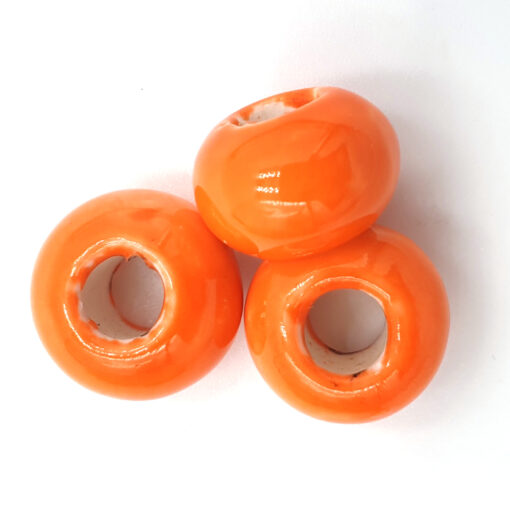 Keramiek kralen Oranje16x12mm