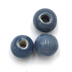 Keramiek kralen 8mm Jeans blauw