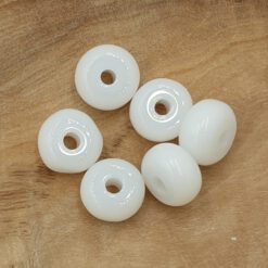 Glaskralen wit 8x4mm