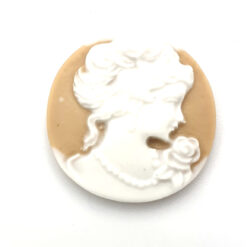 Cabochons Beige wit camee Lady 20mm (kopie)