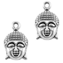 Metalen bedel buddha 14x22mm