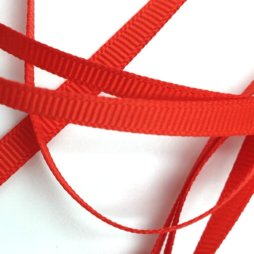 Grosgrain lint 7mm rood