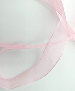 Organza licht roze lint 15mm