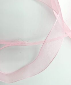 Organza licht roze lint 15mm