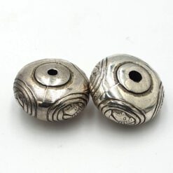 Metallook kraal disc 22x8mm antiek zilver