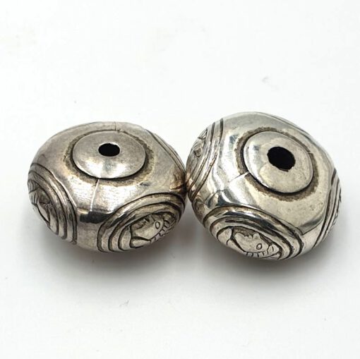 Metallook kraal disc 22x8mm antiek zilver