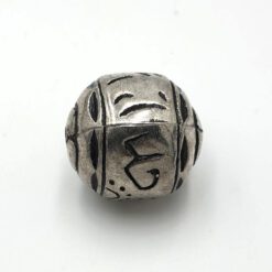Metallook kraal 22x18mm antiek zilver