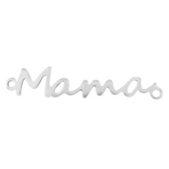 Bedels DQ metaal tussenstuk "mama" Antiek zilver