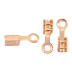 Onderdelen DQ metaal veterklem 1mm Rosé goud