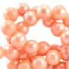 Diamond coated glaskralen 10mm Oranje peach