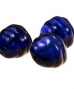 Glaskralen Cobalt blauw 11x11mm