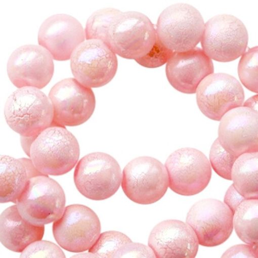 8mm acryl kralen marble pearl peach