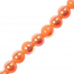 Glaskralen shine Oranje 8mm
