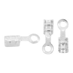 Onderdelen DQ metaal veterklem 1mm Antiek zilver