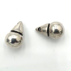 Metallook bedel 15x12mm zilver
