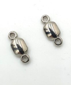 Metallook tussenstuk 15x5mm zilver