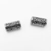 Grote metallook kraal Buis 16x8mm antiek zilver