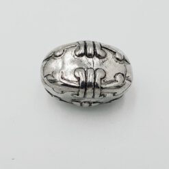 Metallook kraal Ovaal 20x13mm antiek zilver