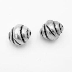 Metallook kraal 14x12mm antiek zilver