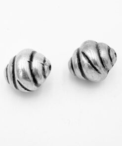Metallook kraal 14x12mm antiek zilver