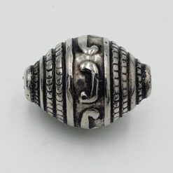 Metallook kraal Ovaal 20x14mm antiek zilver