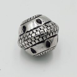 Metallook kraal Rond 18x16mm antiek zilver