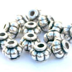 Metallook kraal 8x6mm antiek zilver
